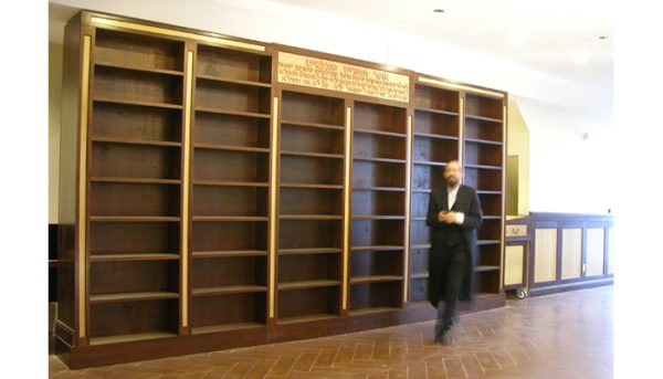 Bookshelves with Rabbi