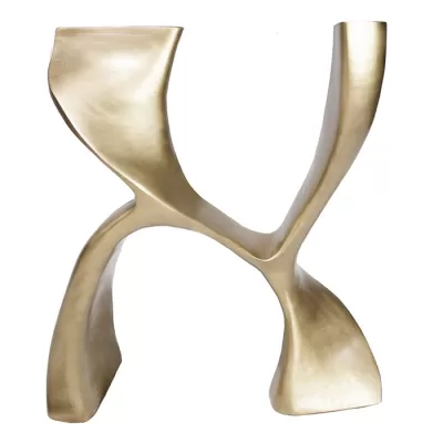 wood and gold letter aleph