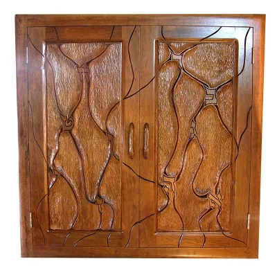 Tulane Hillel Solid wood torah ark with carving