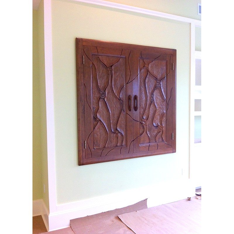 Tulane Hillel built in aron kodesh from solid wood