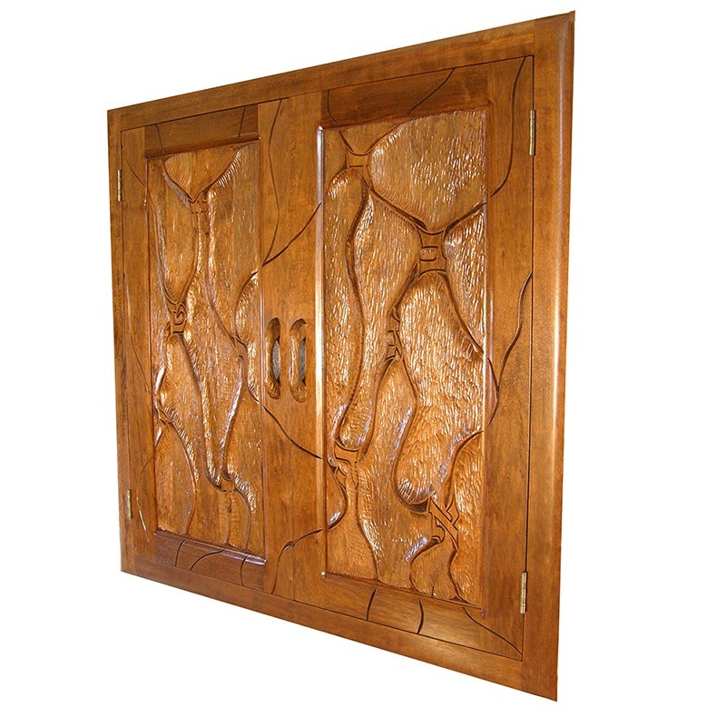 Tulane Hillel Solid wood aron kodesh with carving