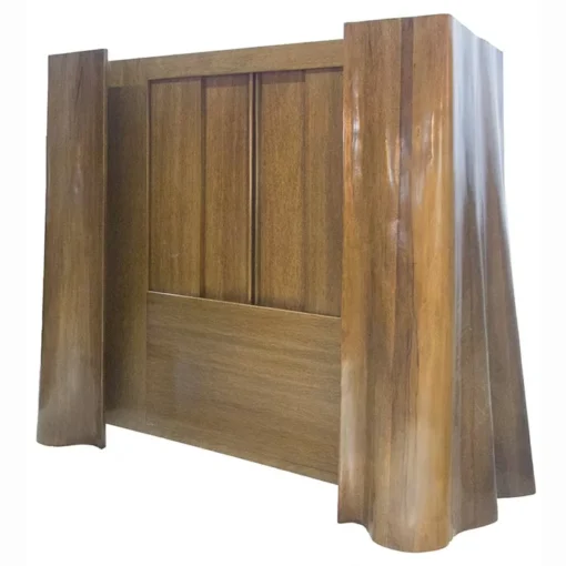 Aron Kodesh carved from wood in drapery