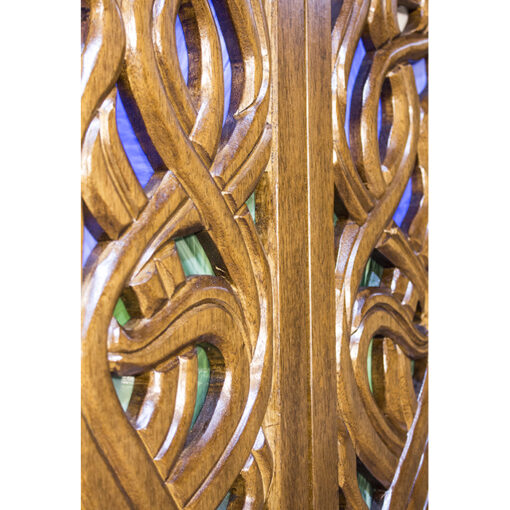 doors in glass and wood for hand carved ark