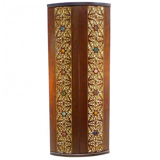 twelve tribes curved solid wood door aron kodesh with glass inlays