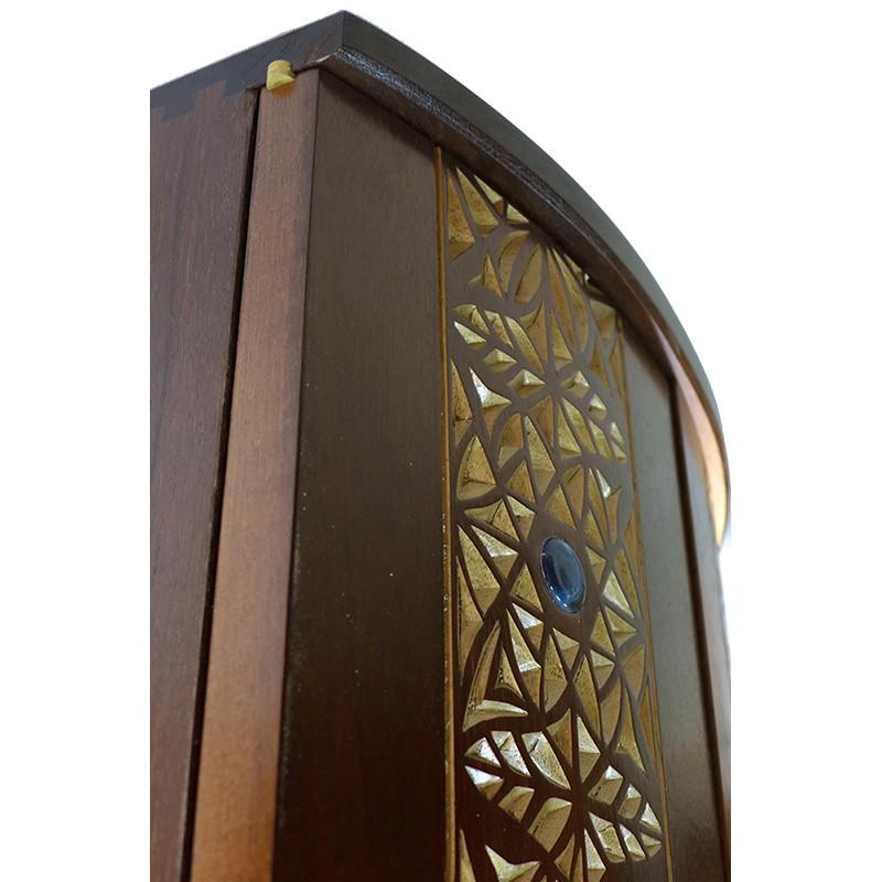 twelve tribes curved solid wood door aron kodesh detail of carving and hardware
