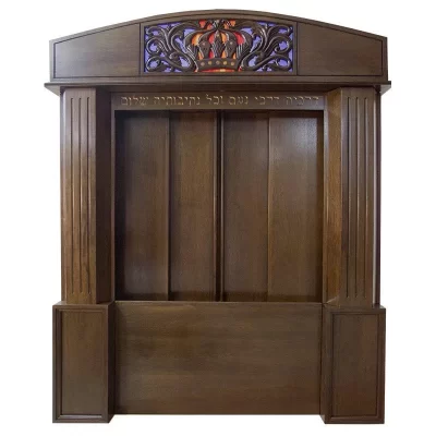 Aron Kodesh for Columbia, South Carolina Chabad with sliding wood doors