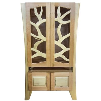 Tree of Life Aron Kodesh from solid walnut and cherry wood