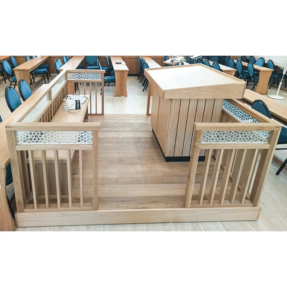 Wood Floor Bimah Railing Set - Image 2