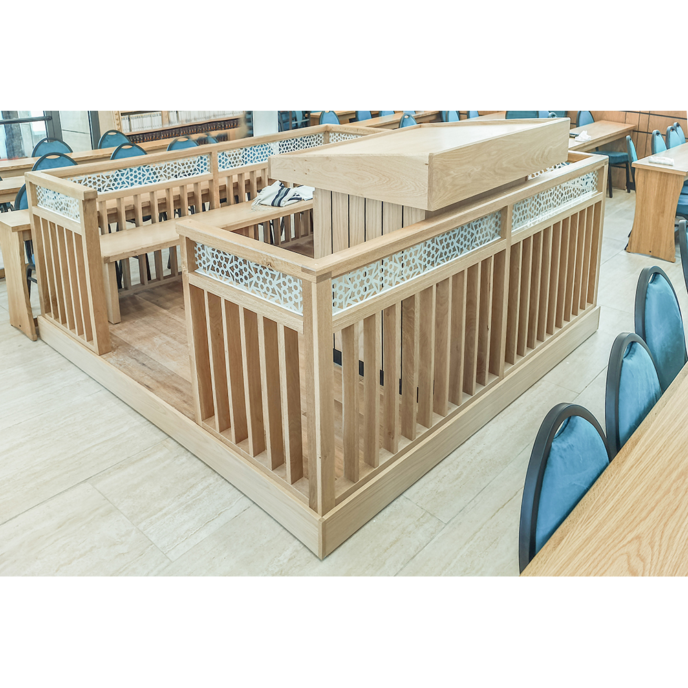 Wood Floor Bimah Railing Set