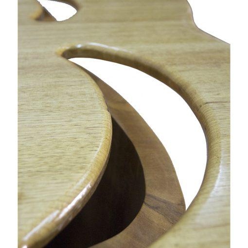 Solid wood torah table with laminate carviing angled top