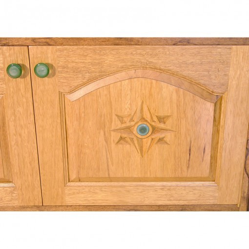 Days of Creation carved bimah doors detail