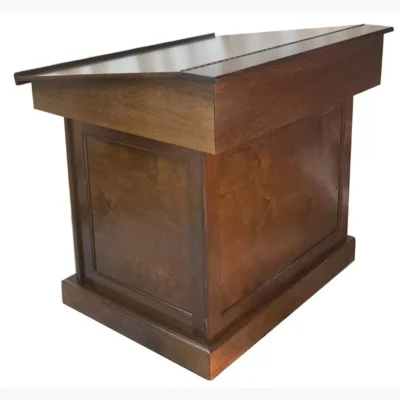 classic wood bimah with panel construction