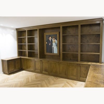 Wood carpentry book shelves custom made in Israel