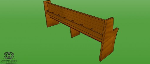 Bench for synagogue with book holder