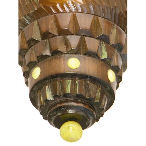 Eternal light custom made for the Ababyuda in Uganda with solar powered lighting wood carving and glass inlays