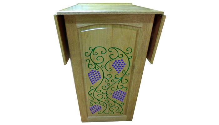 Folding carved Torah Table