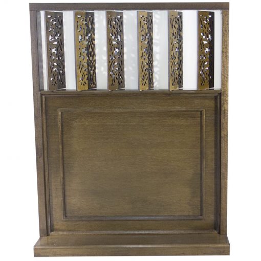 wood mechitza with laser cut lattice decorative elements for synagogue in Philadelphia
