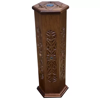 Carved wooden megillah ester case