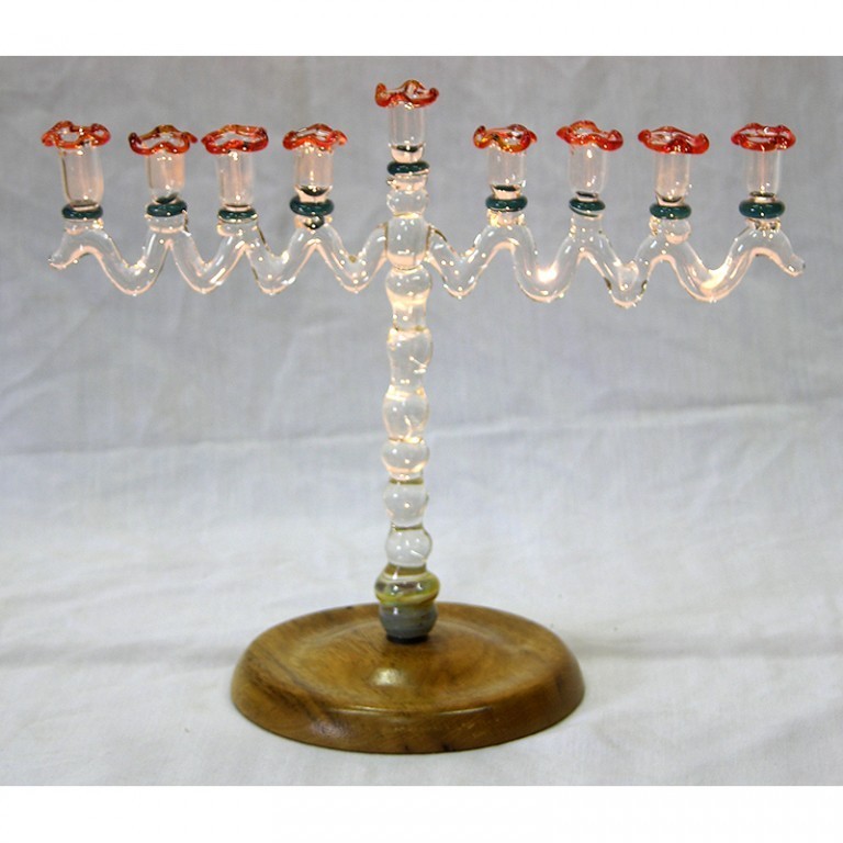 Blown Glass Menorah