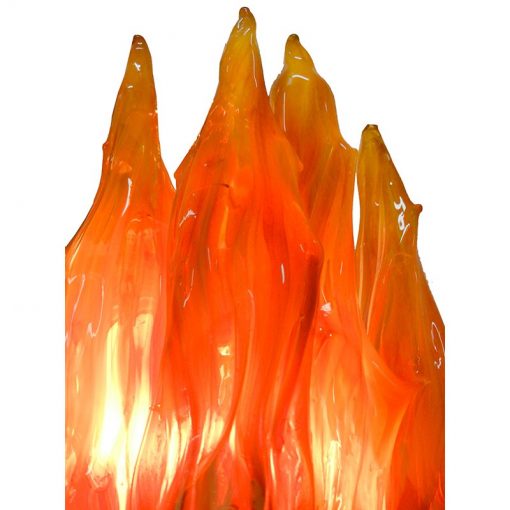 ner tamid flames from borosilicate blown glass