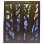 Glass and wood Doors Stained Glass
