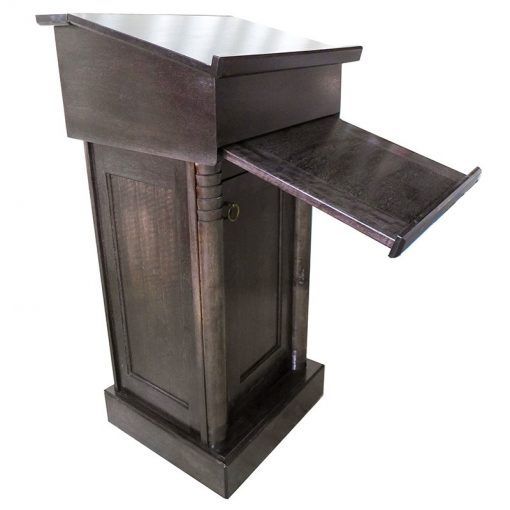 Wood Rabbi Podium with pull out table for sitting position