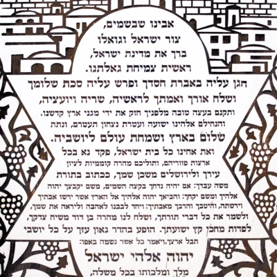 Prayer for Israel Laser Cut