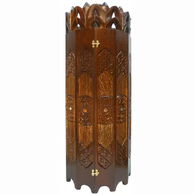 sephardi style torah case with palm tree motif