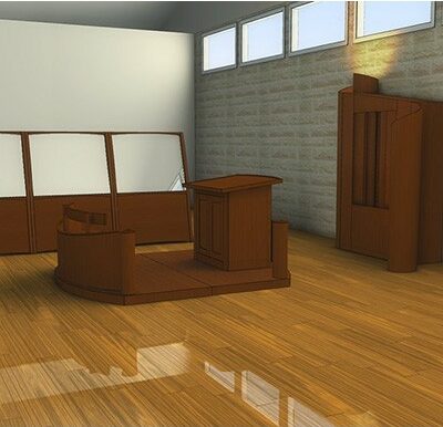 Houston, Texas Chabad contemporary synagogue design men's side