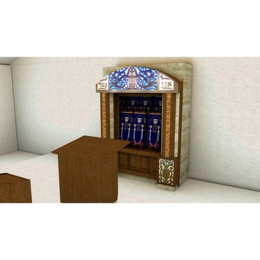 Synagogue interior design for sons of Israel with torahs