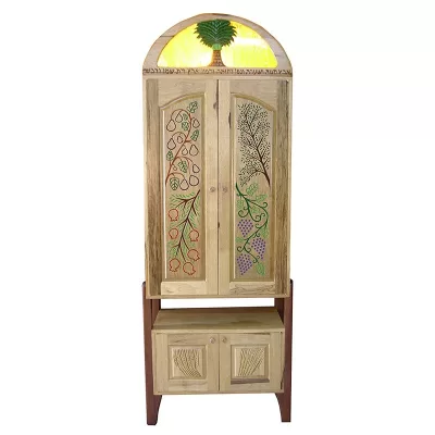 Seven Species Torah Ark from solid wood and carving