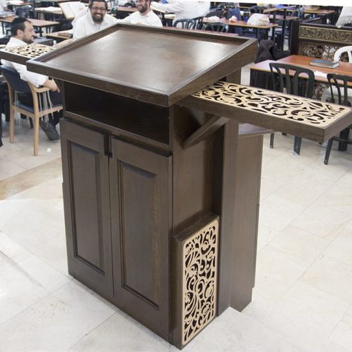 amud tefillah for synagogue in bet shemesh laser cut with wings