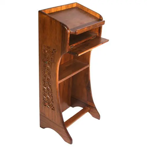 open shelf for prayer book on shtender podium used at synagogue