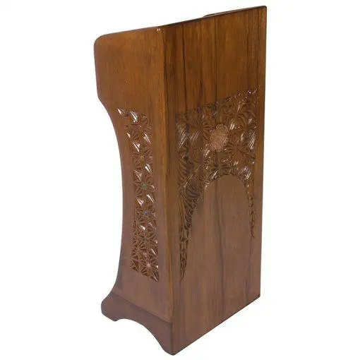 hand carved wood shtender