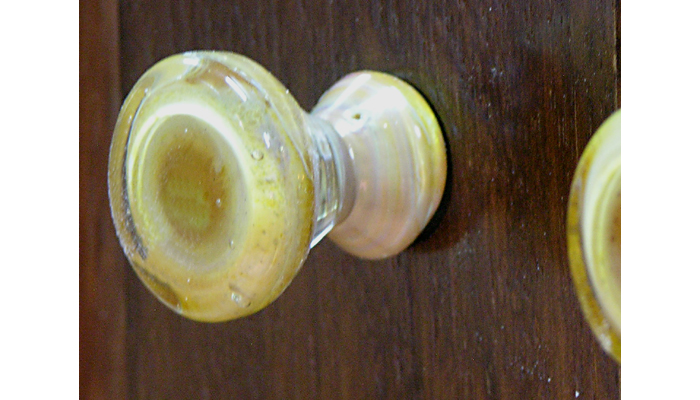 Golden Carved Ark glass handles