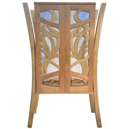 aron kodesh contemporary art noveau hanging cherry walnut ark