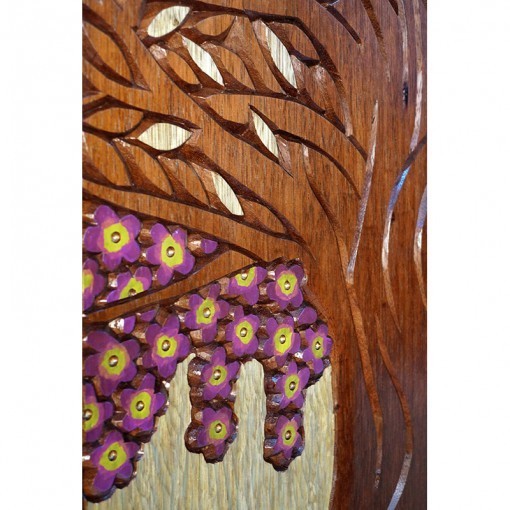 Jewish Oahu Torah Ark detail carving and painting
