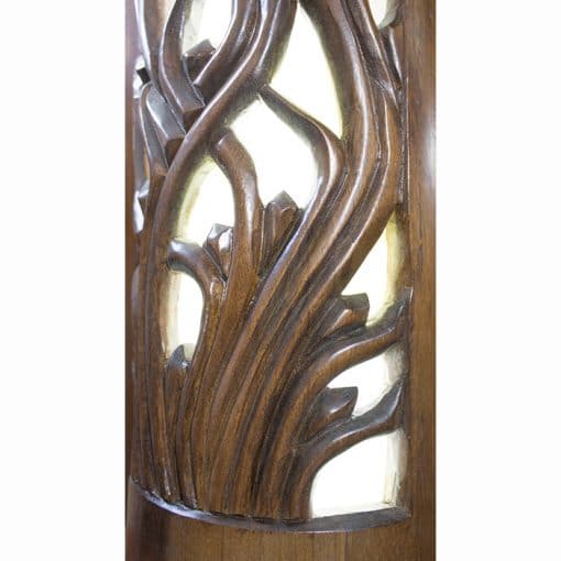 handcarved columns aron kodesh with stained glass