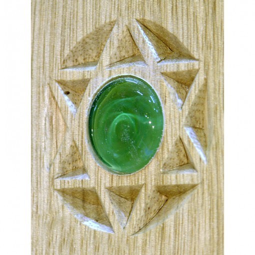 carved magen david and glass inlays
