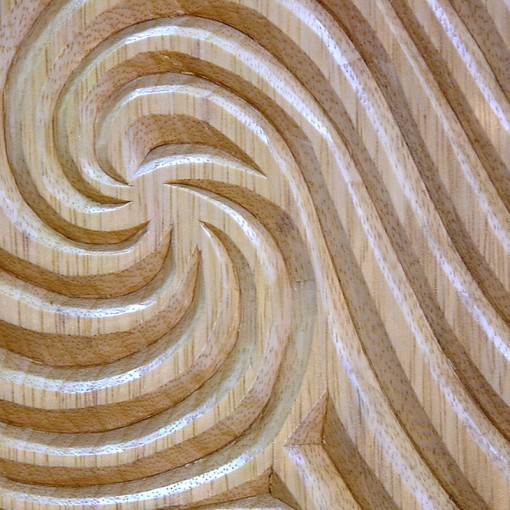 contemporary carving with knife on aron kodesh doors