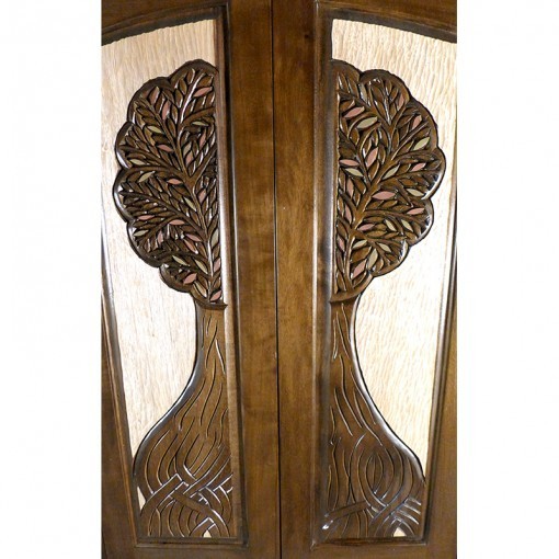 tree of life carved doors torah ark