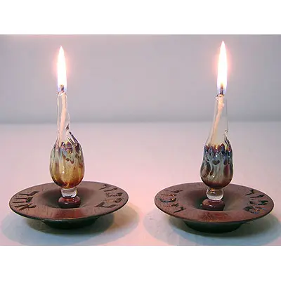 Shamor v'Zachor candlesticks