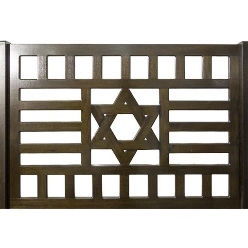 wood joinery to form star of david artistic pattern
