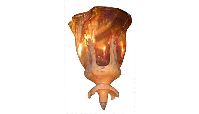 Carved Petal Ner Tamid