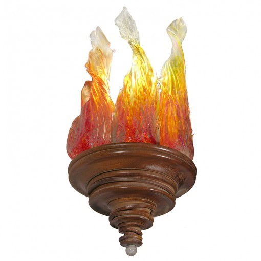 mahogany and blown glass ner tamid