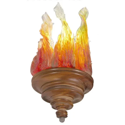 mahogany and blown glass flames ner tamid