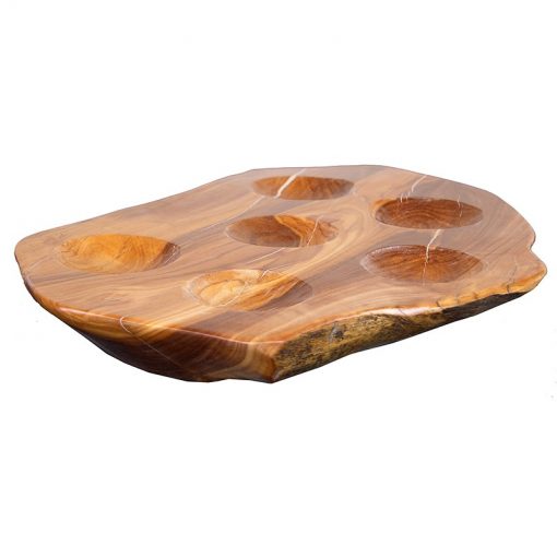 hand carved olive wood seder plate for passover
