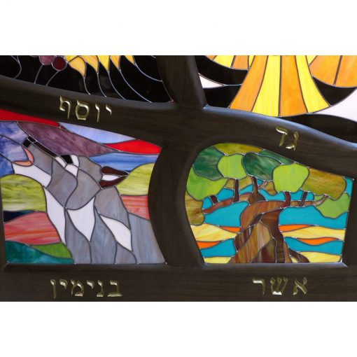 stained glass detail of twelve tribes light box