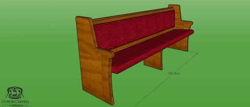 standard single bench for synagogue