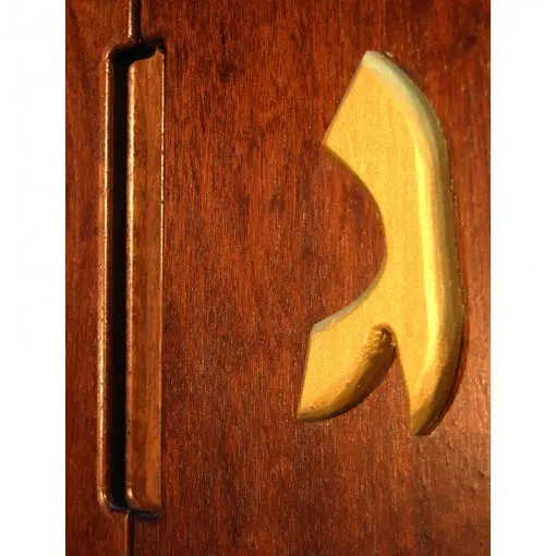 gold lettering aleph bet guiled carving